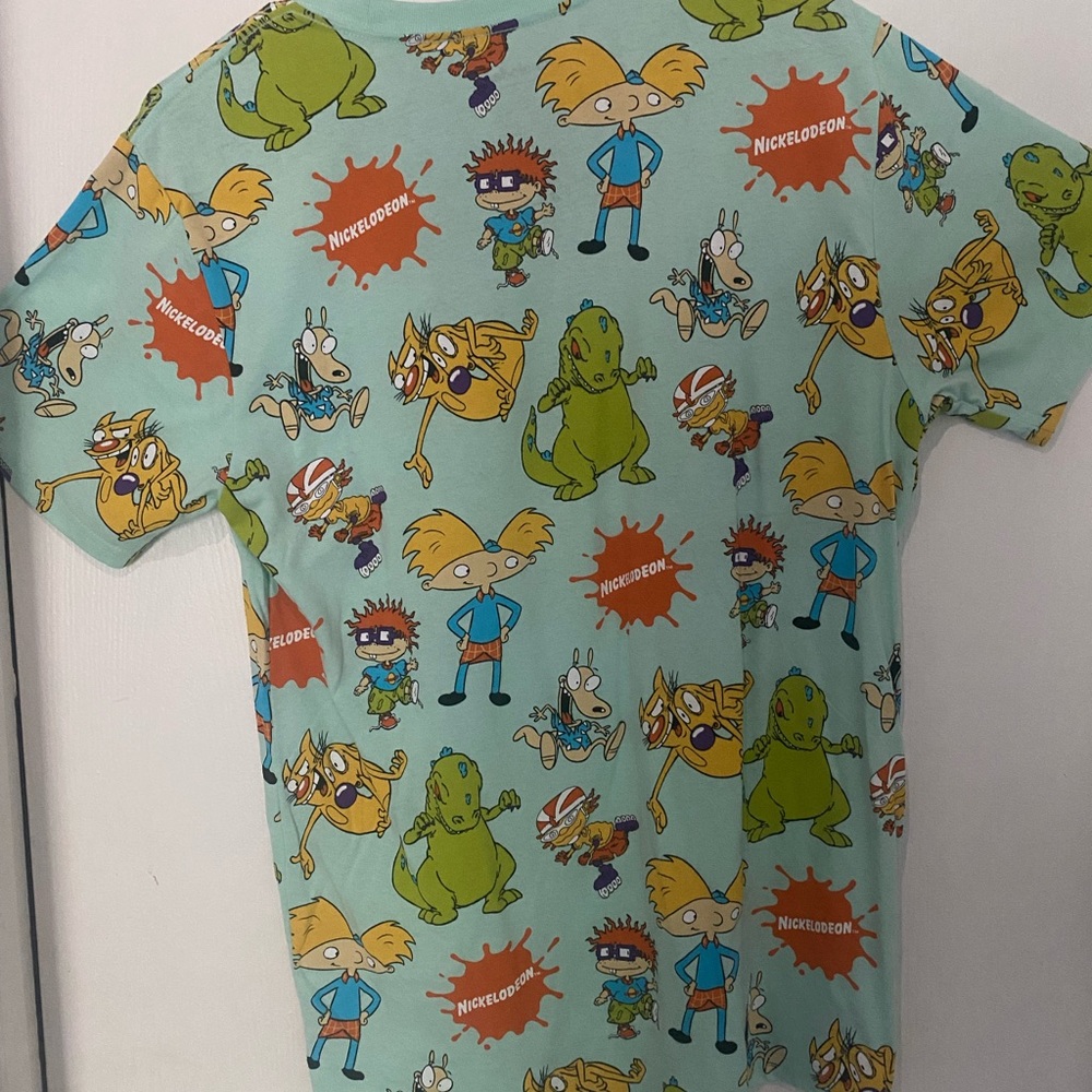 Nickelodeon Green Cartoon Character Tee
